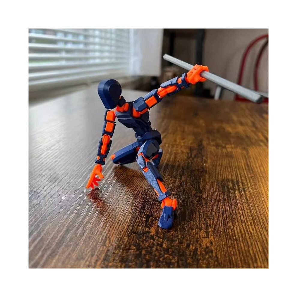 Maxpower ( Blue) Figures Toys Movable Robot Multi-Jointed Dummy 13 3D Printed Mannequin Action Figure Model Doll Shapeshift Dark/Blue