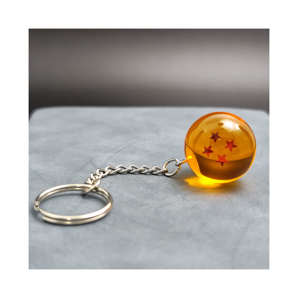 Maxpower (L) Anime Dragon Ball Keychain Fashion Jewelry Son Goku Vegeta Piccolo Crystal Ball Resin Action Figures