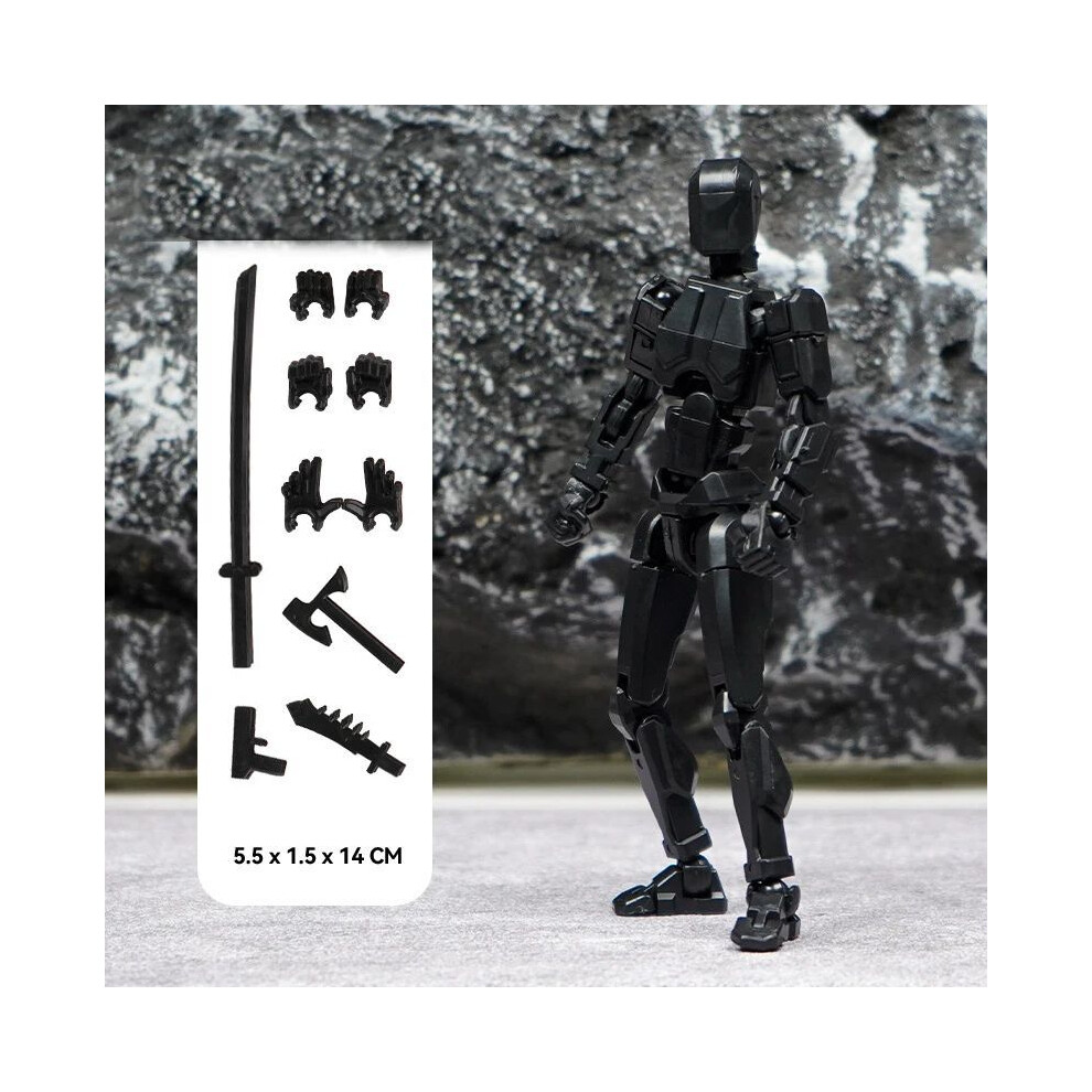 Maxpower (Black) 13 Action Figures T13 Figure 3D Printed Multi-Jointed Movable Lucky 13 Action Figure Nova 13 Action
