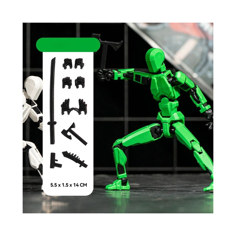 Maxpower (Green) 13 Action Figures T13 Figure 3D Printed Multi-Jointed Movable Lucky 13 Action Figure Nova 13 Action