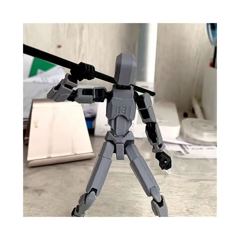 Maxpower (Grey) Multi-Jointed Movable Robot Model Doll Dummy 13 3D Printed Mannequin Novelty Toys Action Figure Shapeshift Grey