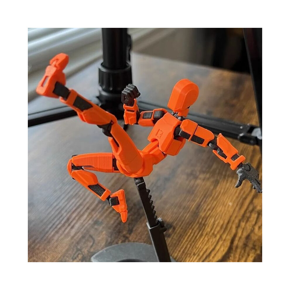 Maxpower (Orange) Multi-Jointed Movable Robot Model Doll Dummy 13 3D Printed Mannequin Novelty Toys Action Figure Shapeshift Orange