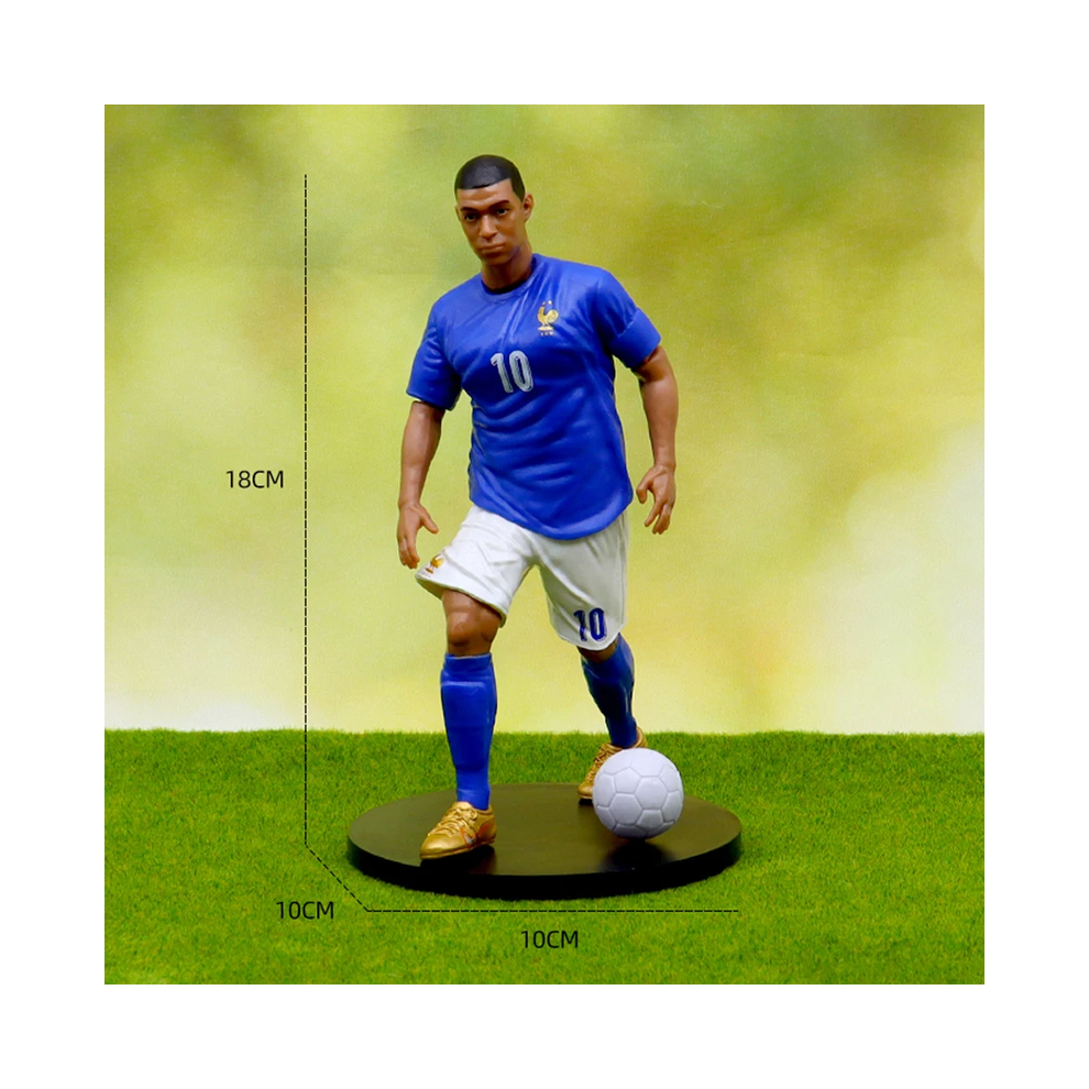 Maxpower (3) The Football Star C.ronaldo Messi Mbappe Model Dolls Cartoon Cute Action Figure Car Accessories Football