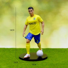 (4) The Football Star C.Ronaldo Messi Mbappe Model Dolls Cartoon Cute Action Figure Car Accessories Football
