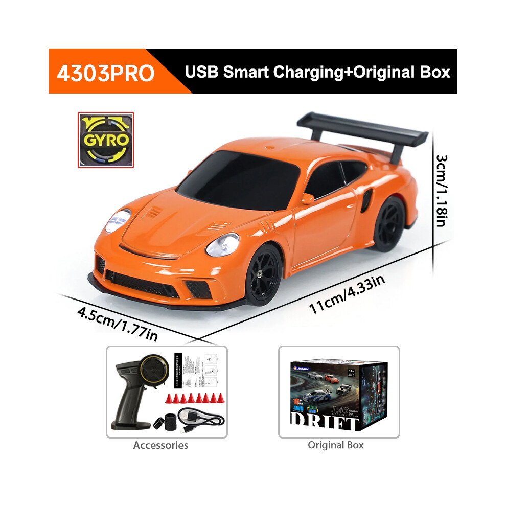 Maxpower (4303P Original Box) Zwn 1/43 2.4G Mini Rc Car 4Wd Radio Remote Control Drift Cars Professional Gtr Model High Speed Racing