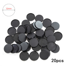 (32mm 20pcs) Round Plastic Model Bases for Wargames Table Games Diy Toy Miniature Model People Base