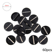 (25mm 60pcs) Round Plastic Model Bases for Wargames Table Games Diy Toy Miniature Model People Base