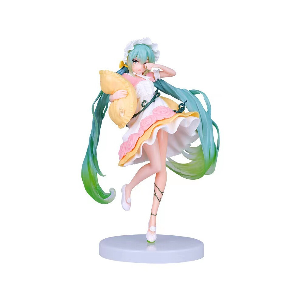 (3) New 20cm Anime Hatsune Miku Figure Sexy Character Ornaments white pink chair Kawaii Car Decoration Collectible-image-OPC-PG9CD5D-NEW