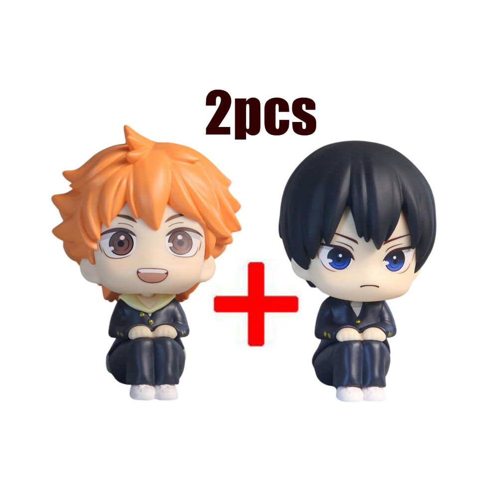 Maxpower (2Pcs) Anime Figures Haikyuu!! Shoyo Hinata Action Figures Pvc Tobio Kageyama Toys For Children Collector Haikyu