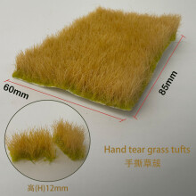 (caohuang) Height 12mm Static Grass Model Hand Tearable Simulated Tuft DIY Model Making Toys for Railway Train