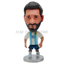 (No.06) Mini Soccer Star Figure Car Ornaments Collection Model Sports Figurine Doll 6.5cm Football Player Toys