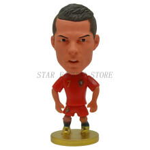(No.07) Mini Soccer Star Figure Car Ornaments Collection Model Sports Figurine Doll 6.5cm Football Player Toys