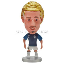 (No.09) Mini Soccer Star Figure Car Ornaments Collection Model Sports Figurine Doll 6.5cm Football Player Toys