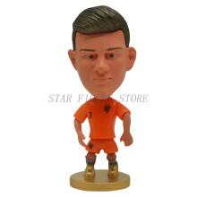 (No.19) Mini Soccer Star Figure Car Ornaments Collection Model Sports Figurine Doll 6.5cm Football Player Toys