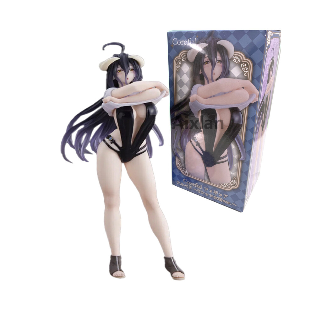 Maxpower (18Cm Box) Anime Overlord Figure Wedding Dress Albedo Pvc Action Figure Toys Collectible Model Toys Kid Gift