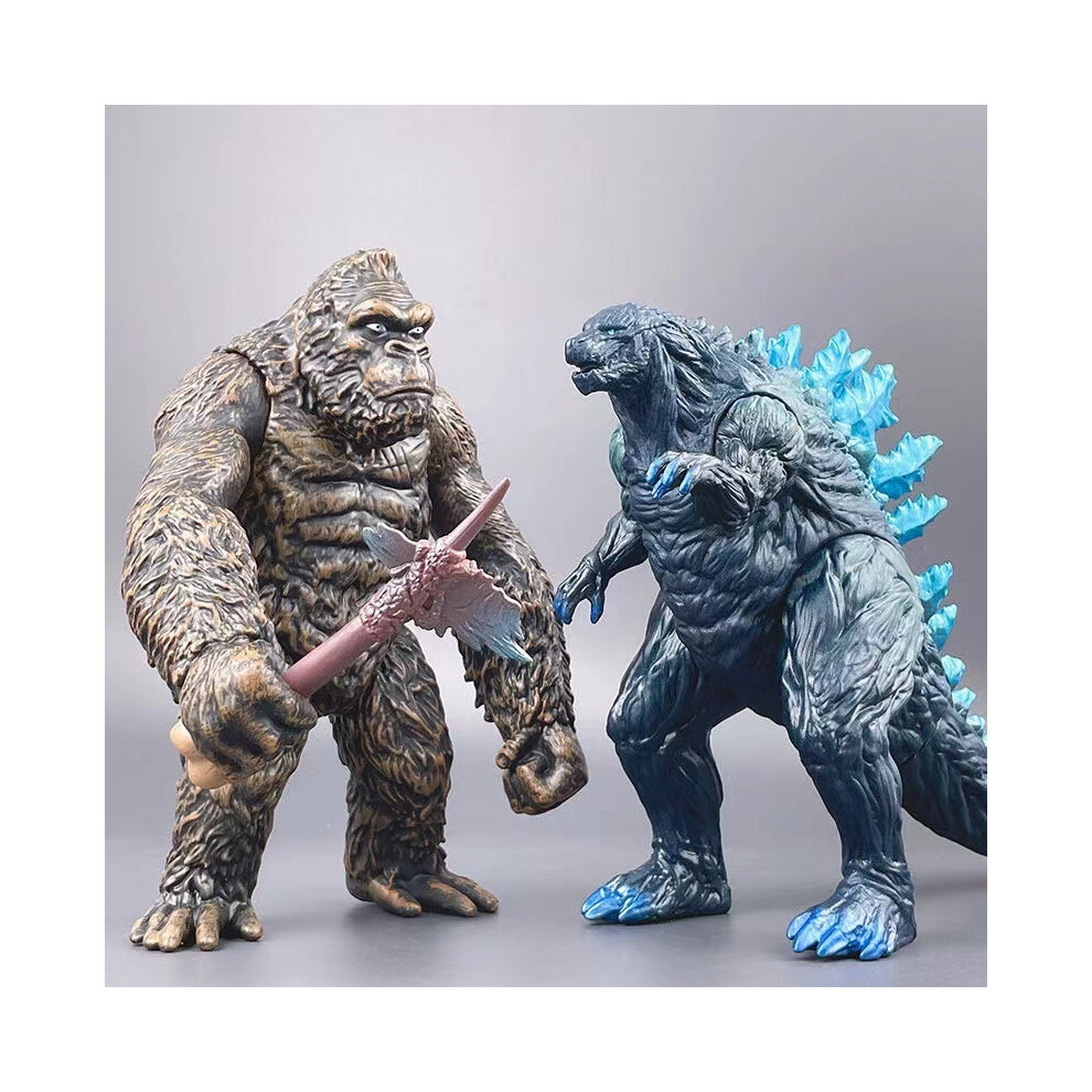 Maxpower (16Cm 2Pcs, No Box) Godzilla King Of Monsters Runaway Mechanical Lotus Planet Godzilla Action Figure Collection Model Red