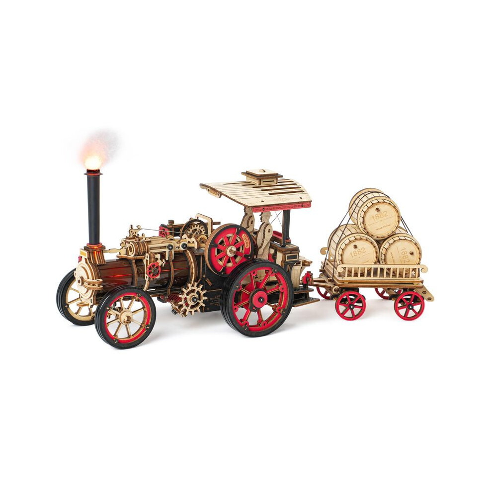 Maxpower (Lka01) Robotime Rokr Car Model Building Kit 3D Wooden Puzzle Steam Kit 1:28 Mechanical Steam Locomotive Awesome