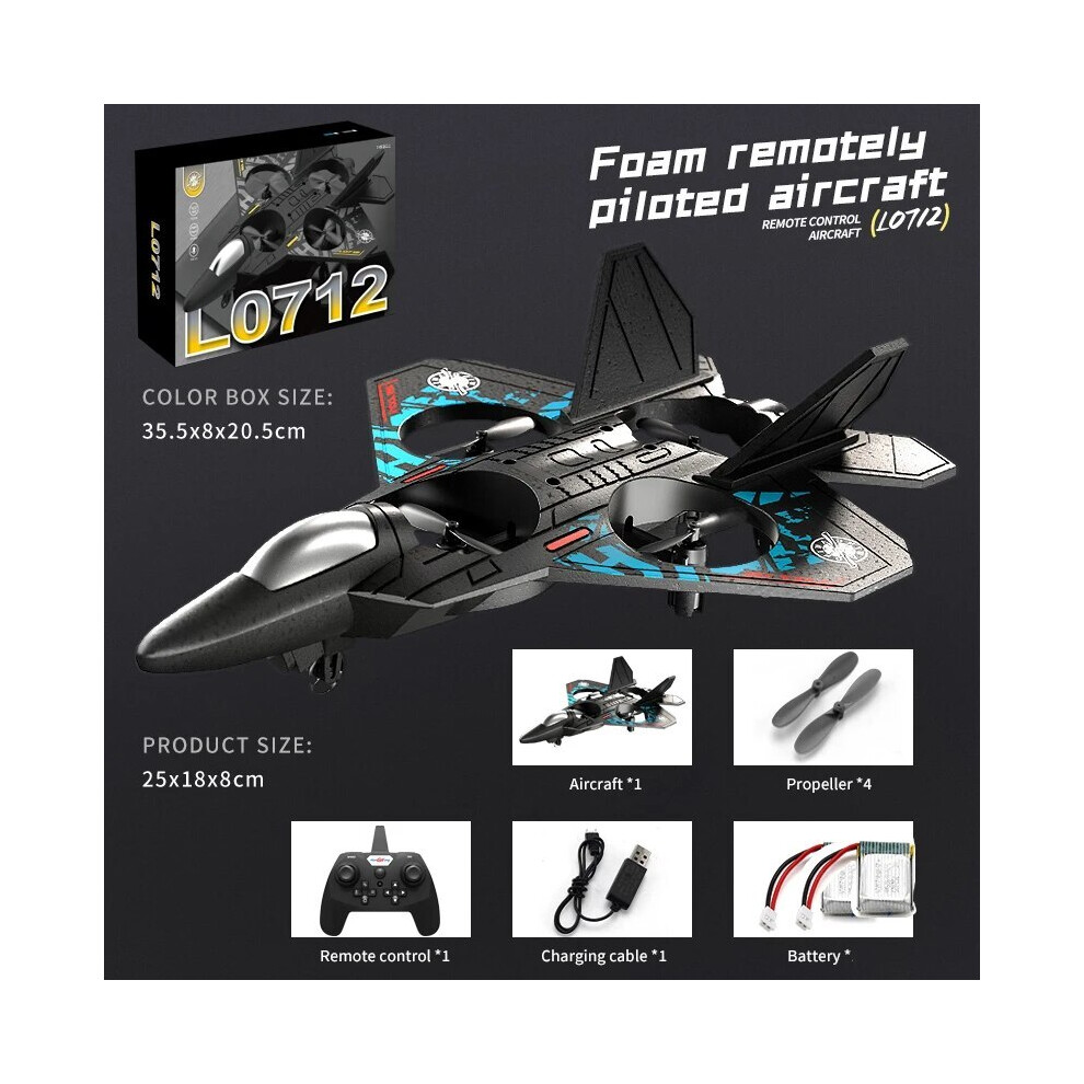 Maxpower (A With 2 Batteries) L0712 Rc Plane 2.4G Remote Control Aircraft Gravity Sensing Helicopter Glider With Epp Foam Fighters Light