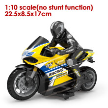 (YELLOW Small Scale) RC Motorcycles Toys for Boys 1/6 Electric Motor RC Cars High Speed 4CH Remote Control Racing Motorcycle