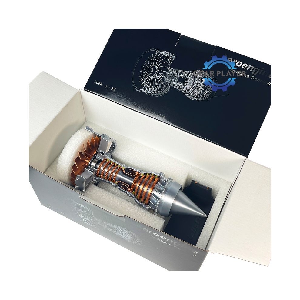 Maxpower (Finished Version) Turbofan Engine Model Aircraft Engine Kit, Diy Assembly Model Toy, Aircraft Engine Model, Mechanical