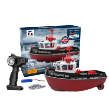 (Black) 686 Rc Boat 2.4G 1/72 Powerful Dual Motor Long Range Wireless Electric Remote Control Tugboat Model