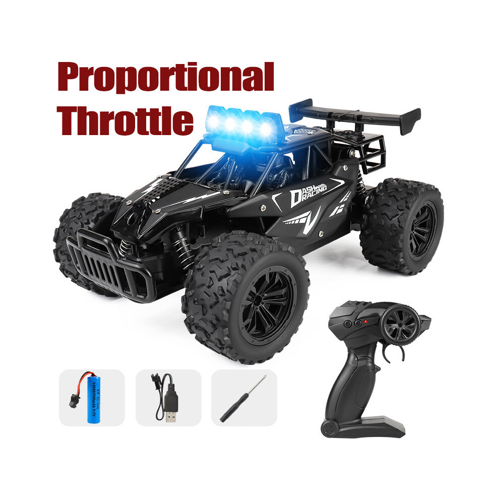 Maxpower (Full Scale Black) 1:16 Remote Control Car Off Road Drift With Led High-Speed Rc Car Climbing Vehicle Trucks 2.4G Children