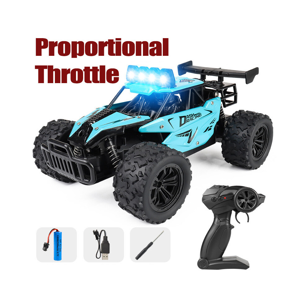 Maxpower (Full Scale ) 1:16 Remote Control Car Off Road Drift With Led High-Speed Rc Car Climbing Vehicle Trucks 2.4G Children Cyan