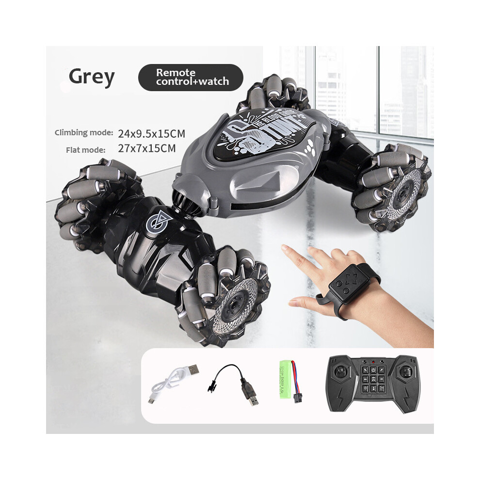 Maxpower () 4Wd 1:16 Stunt Rc Car With Led Gesture Induction Deformation Twist Climbing Radio Controlled Car Black/Light