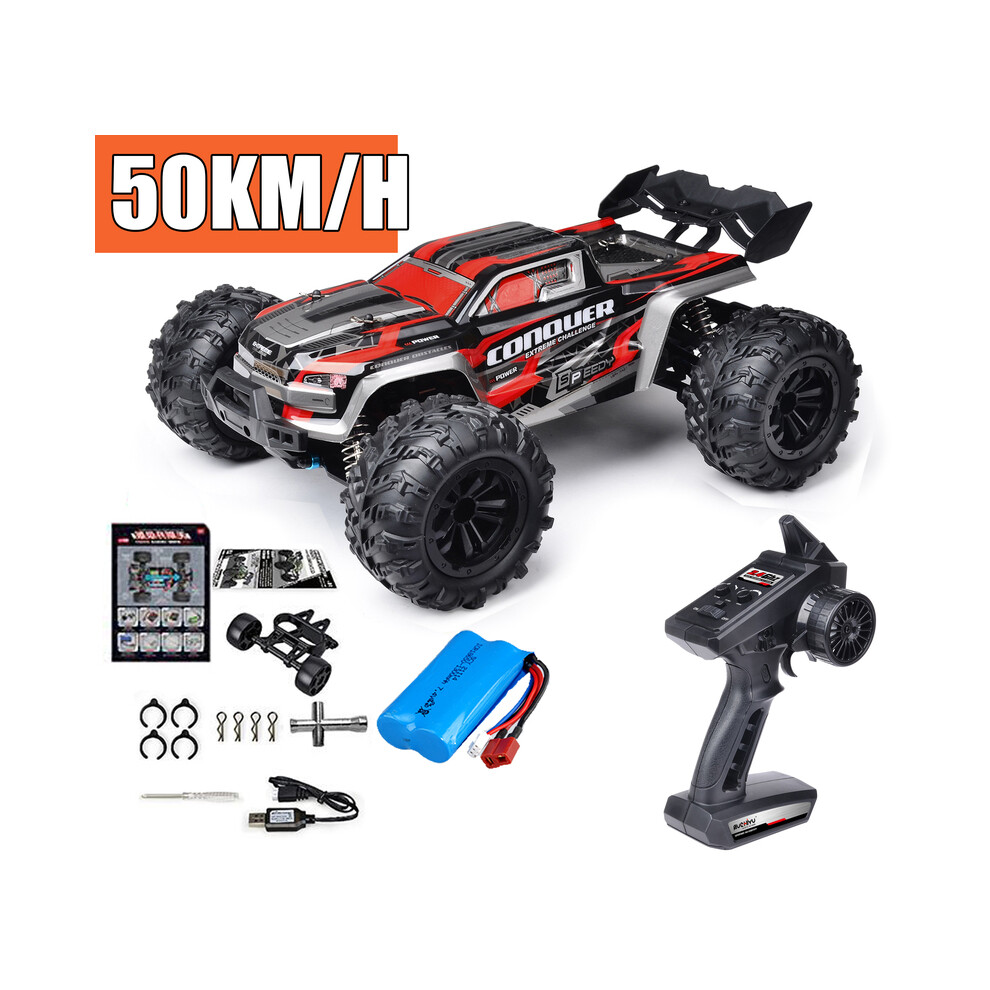 Maxpower (16102-Rd-1B) Rc Car Off Road 4X4 High Speed 75Km/H Remote Control Car With Led Headlight Brushless 4Wd 1/16 Monster