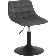 Dressing Stool Swivel Velvet Modern Breakfast Dining Chair Rotatable Stool for Kitchen Counter Clinic, Dark Grey Bar Stool, Adjustable Gas Lift