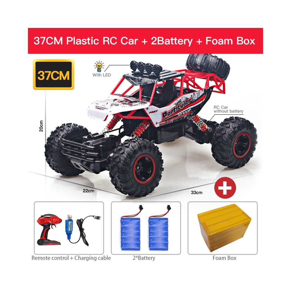 Maxpower (37Cm 2Batty) Zwn 1:12 4Wd Rc Car With Led Lights 2.4G Radio Remote Control Cars Buggy Off-Road Control Monster Trucks Red