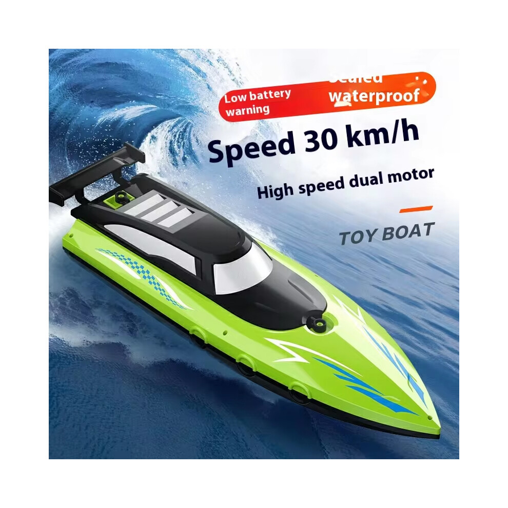 Maxpower (Green) Rc Boat With Led Lights, 2.4Ghz Full Size Rc Boat, Rc Boat For Pools And Lakes, 30 Minutes Run Time, Green