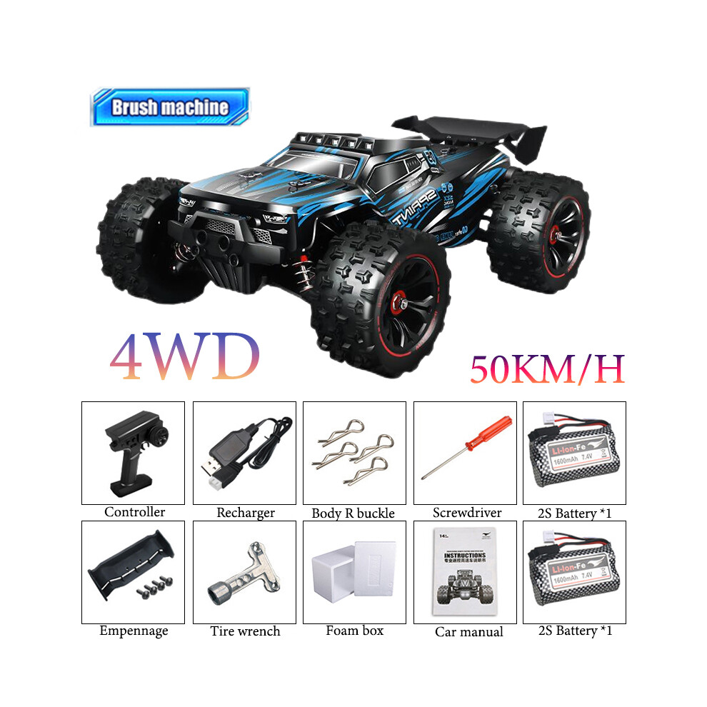 Maxpower (9522-5-2B-Blue) 4Wd Remote Control 1/14 Rc Car 50 Or Super Brushless 85Km/H Fast Rtr High Speed All Terrain Off Road