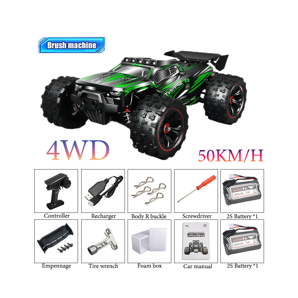 Maxpower (9522-5-2B-Green) 4Wd Remote Control 1/14 Rc Car 50 Or Super Brushless 85Km/H Fast Rtr High Speed All Terrain Off Road
