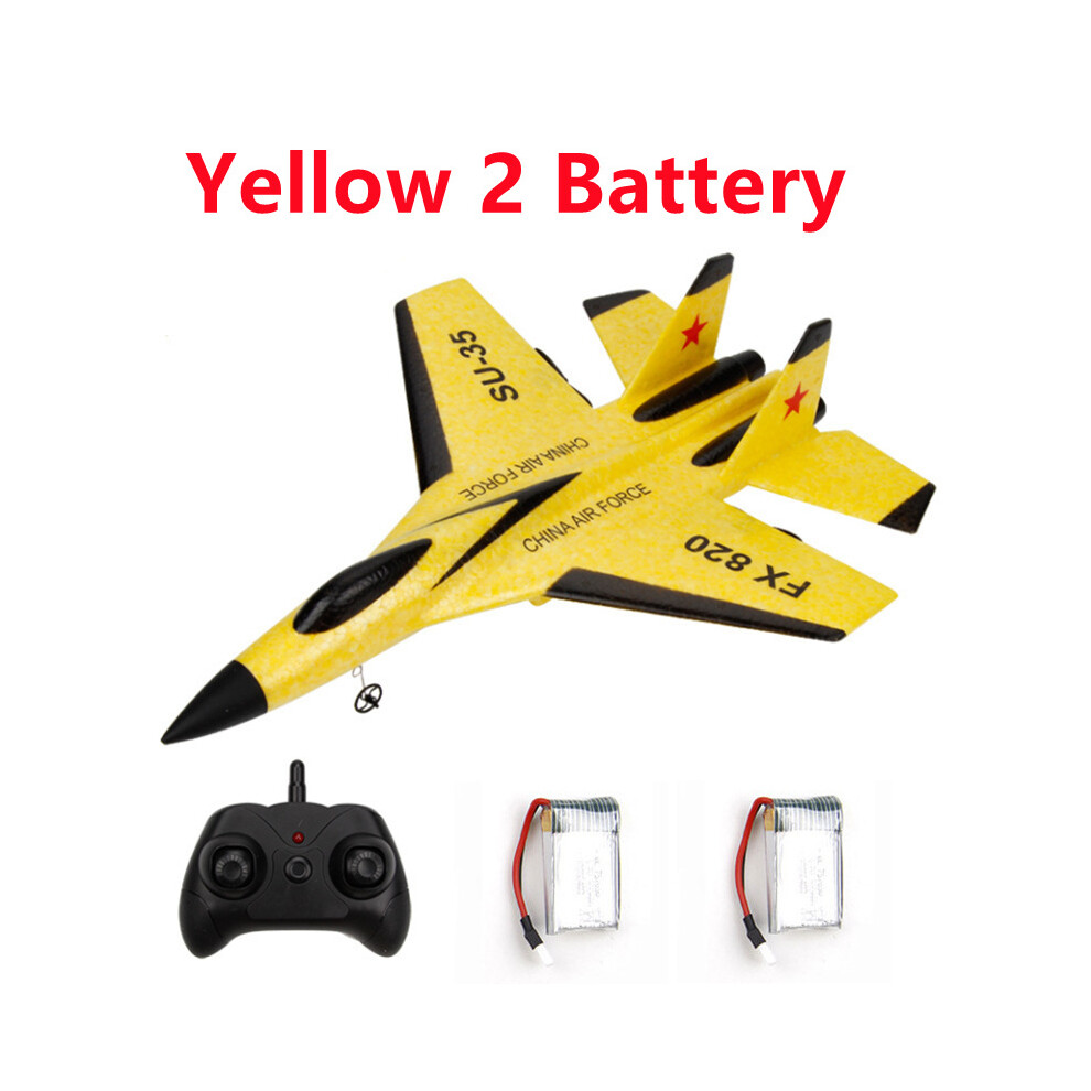 Maxpower (34Cm 2B Led) Fx620 Rc Plane Toy Cessna 150M Jet Su35 Electric Foam Flyer Remote Control Hawker Glider Airplane Model Yellow