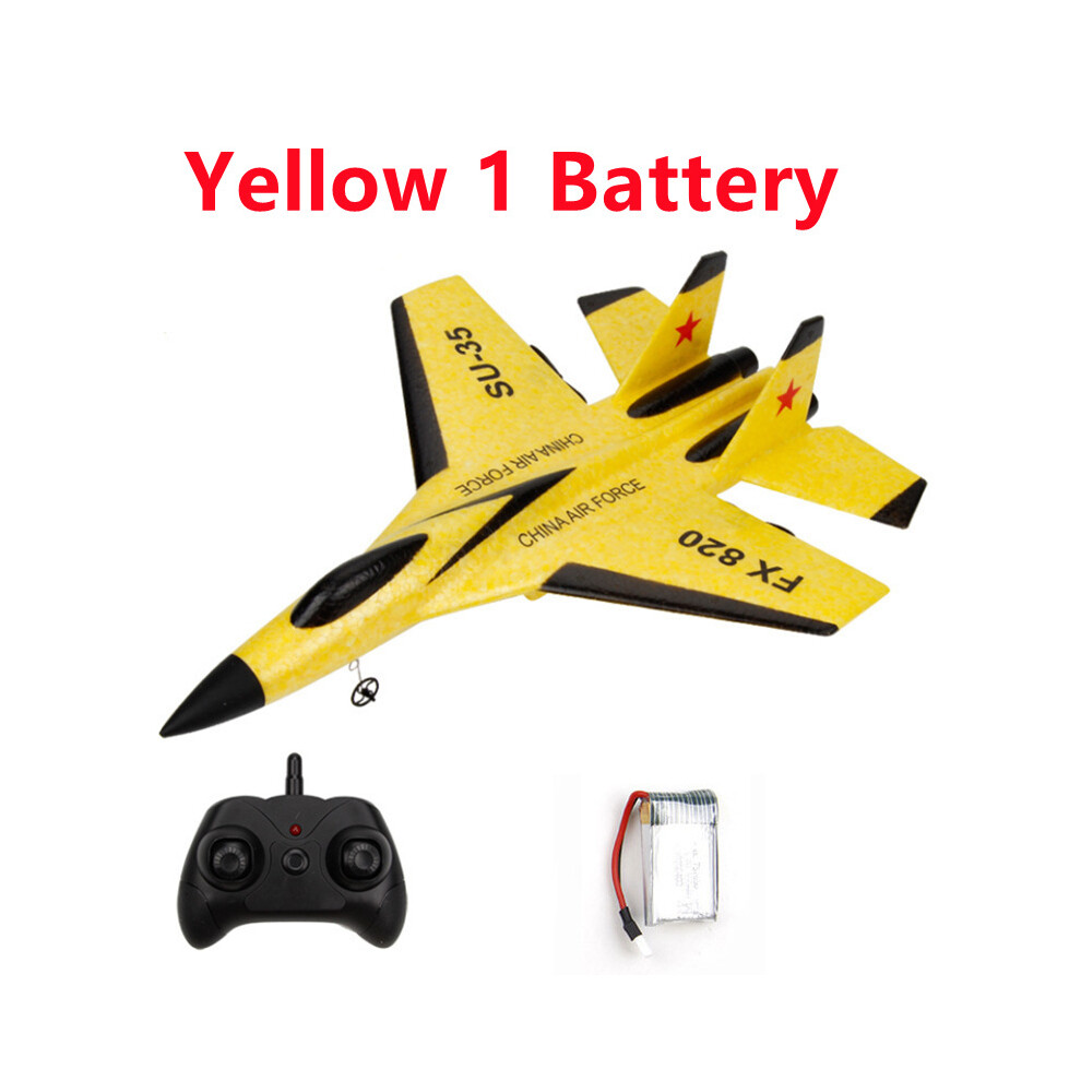 Maxpower (34Cm Led) Fx620 Rc Plane Toy Cessna 150M Jet Su35 Electric Foam Flyer Remote Control Hawker Glider Airplane Model Yellow
