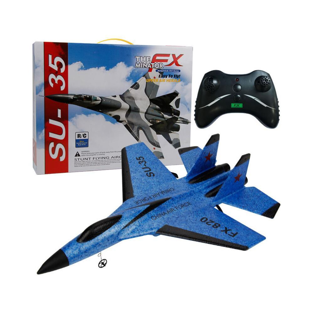 Maxpower (39Cm ) Fx620 Rc Plane Toy Cessna 150M Jet Su35 Electric Foam Flyer Remote Control Hawker Glider Airplane Model Blue