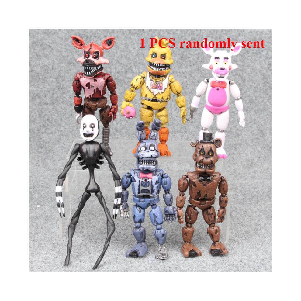 Maxpower (1 Pcs Randomly Sent, 1 Pcs Randomly Sent) Fnaf Panic Game Midnight Toy Bear Foxy Chica Fazbear Bonnie Action Figurine Anime1 Pcs Randomly Sent
