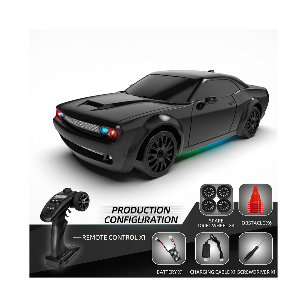 Maxpower (Fqd10 ) Fqd10 1/20 Challenger Remote Control Car Fully Proportional 4Wd Gyroscope Drift Car Racing Simulation Black