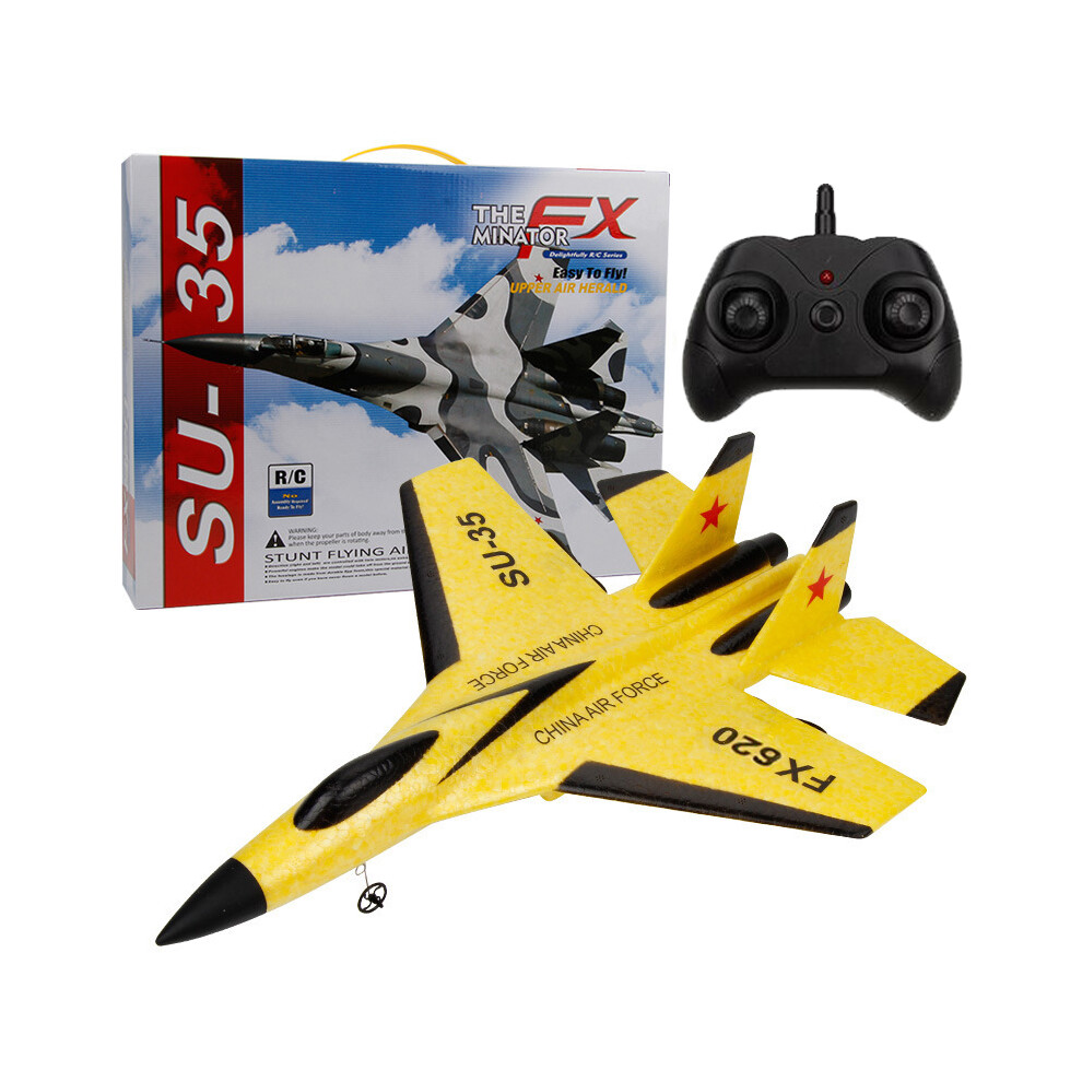 Maxpower (Rx620 ) Rc Foam Aircraft Su-35 Plane 2.4G Radio Control Glider Remote Control Fighter Plane Glider Airplane Yellow