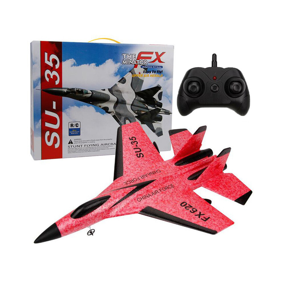 Maxpower (Rx620 ) Rc Foam Aircraft Su-35 Plane 2.4G Radio Control Glider Remote Control Fighter Plane Glider Airplane Red