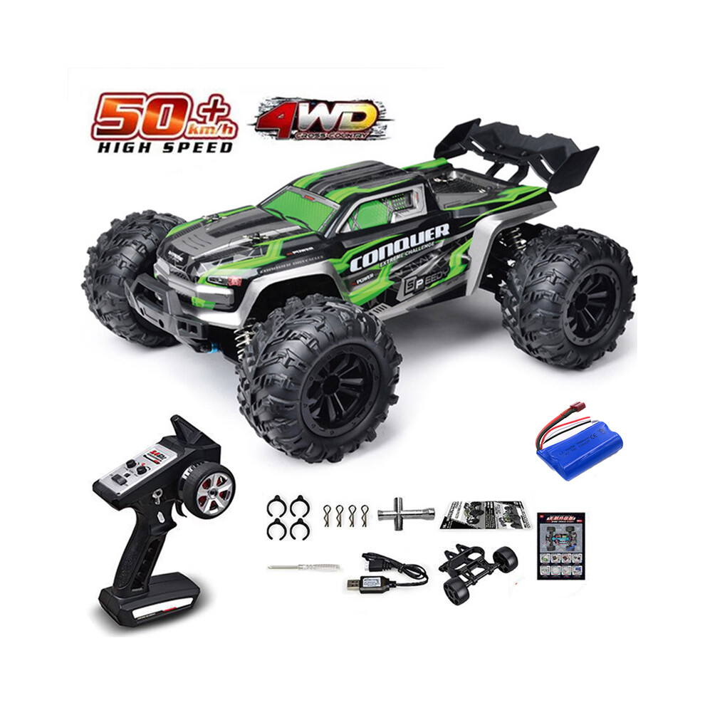 Maxpower (16102-Gr-1B) Rc Car Off Road 4X4 High Speed 70Km/H Remote Control Car With Led Headlight Brushless 4Wd 1/16 Monster