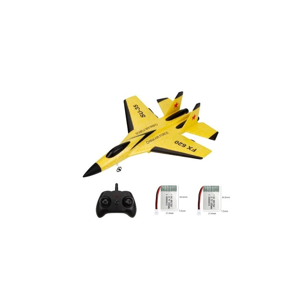 Maxpower (2B ) Rc Plane Su35 2.4G With Led Lights Aircraft Remote Control Flying Model Glider Airplane Fx622 Epp Foam Yellow