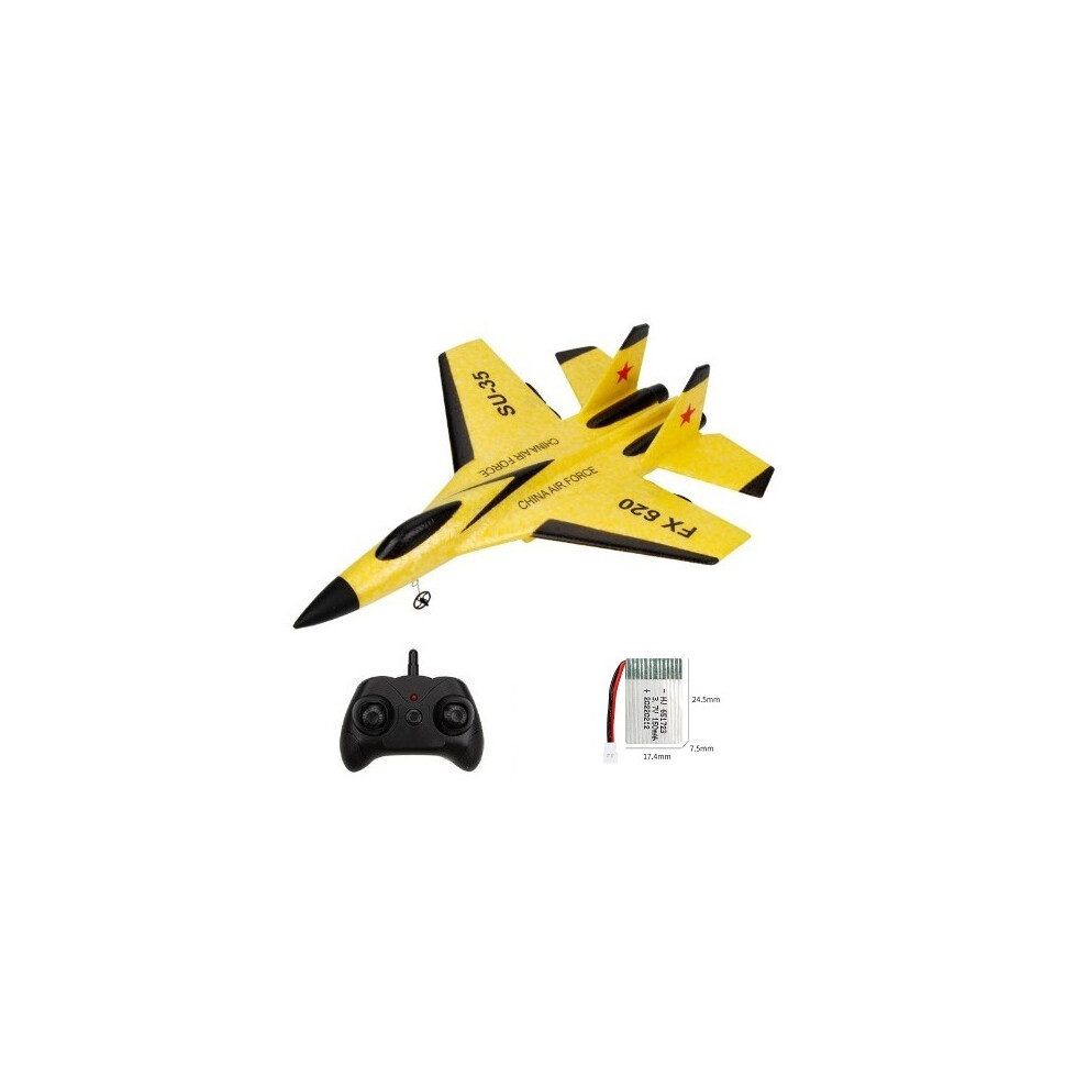 Maxpower (1B ) Rc Plane Su35 2.4G With Led Lights Aircraft Remote Control Flying Model Glider Airplane Fx622 Epp Foam Yellow