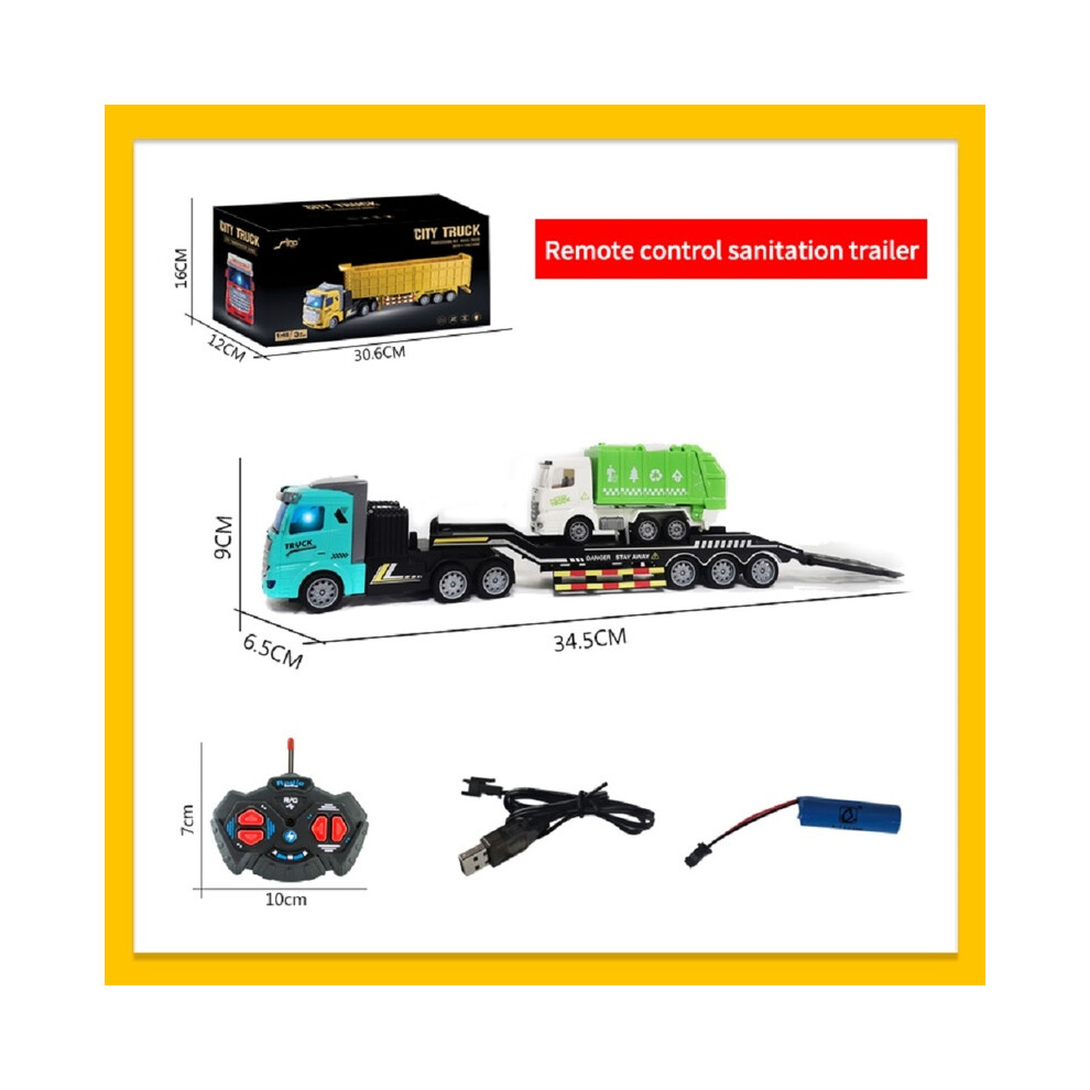 Maxpower (16D00059) Remote Control Toy Car Semi-Trailer Heavy Truck Container Trailer Simulation Model Wireless Remote Control