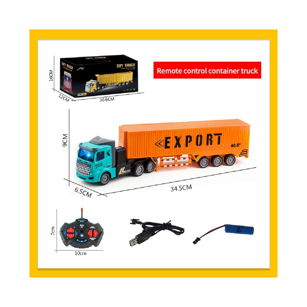 Maxpower (6D00051) Remote Control Toy Car Semi-Trailer Heavy Truck Container Trailer Simulation Model Wireless Remote Control