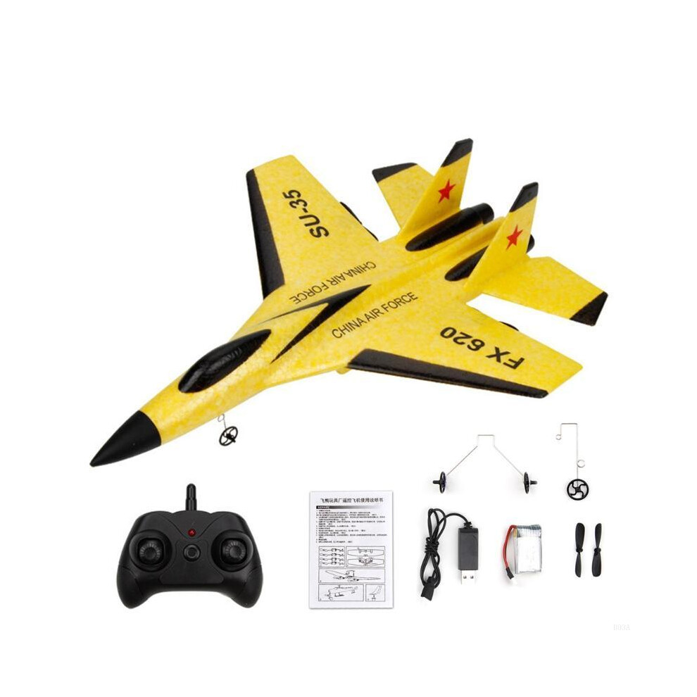 Maxpower (Yellow) Realistic Su-35 Fighter Epp Foam Plane For Children Easy Flying Anti-Crash Remote Control Aircraft For