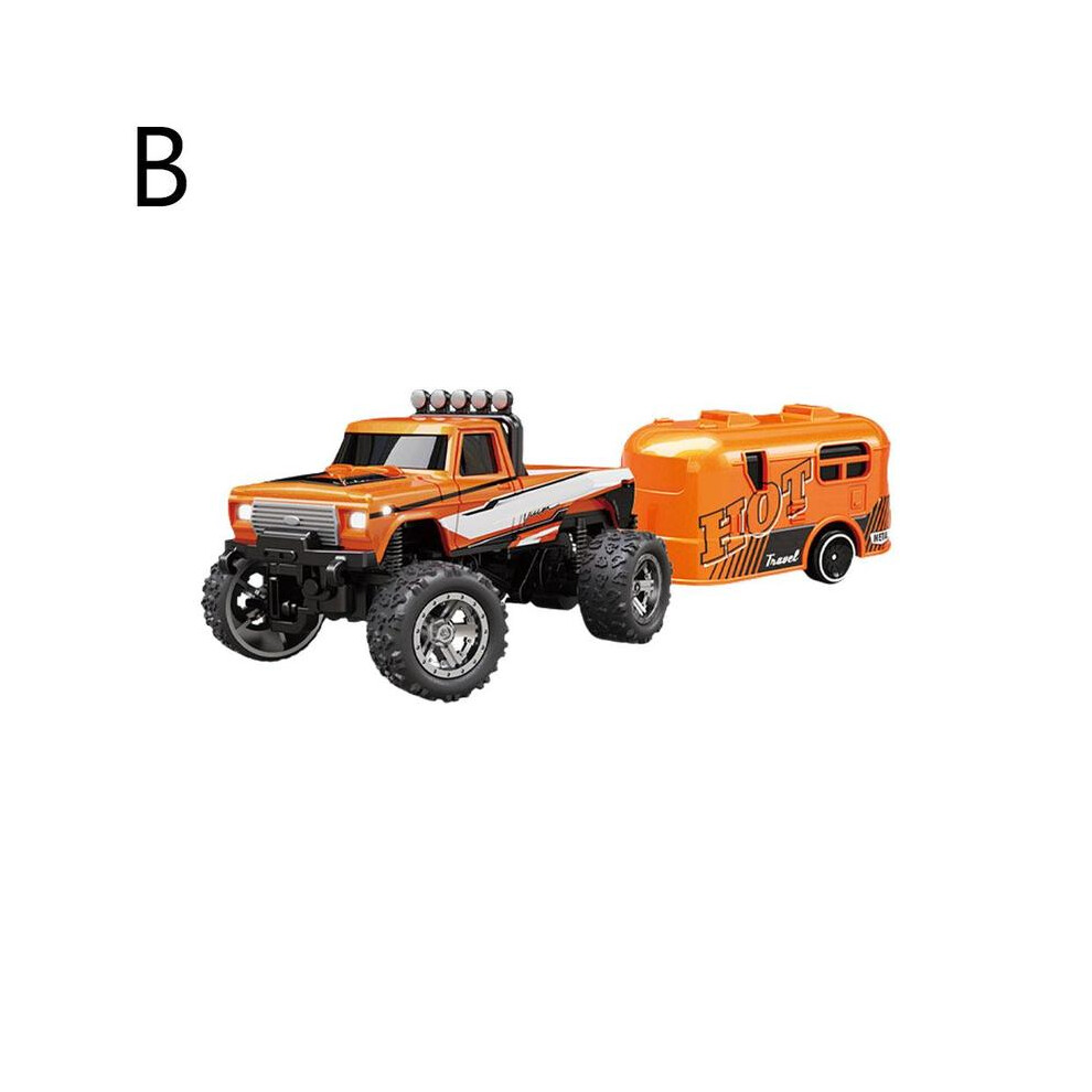 Maxpower (Orange) 1/64 Variable Speed Racing Mini Remote Control Car Electric Four-Wheel Drive Off-Road Drift Car Alloy