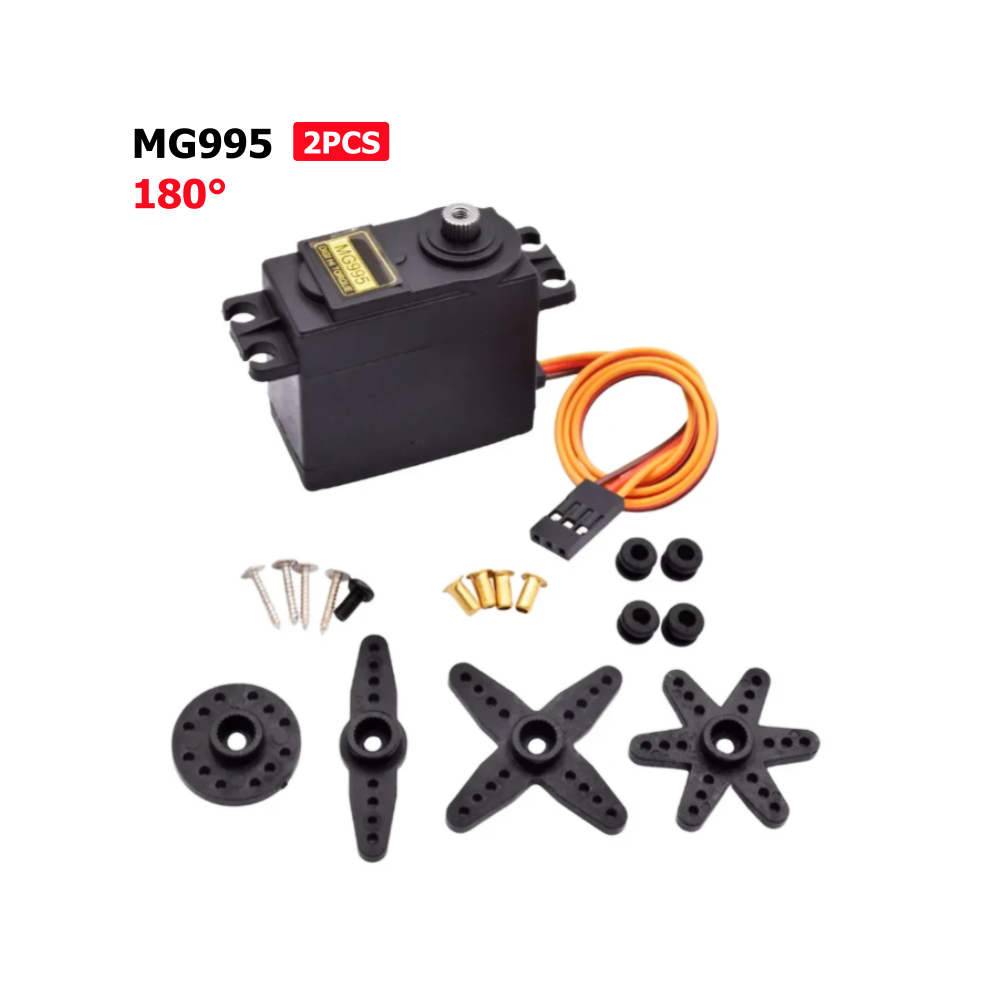 Maxpower (Mg995-2Pcs-180) Mg995 180 360 Arduino Metal Gear 995 Rc Car Servo Motor High Speed Torque Servomotor Toys Truck Robot