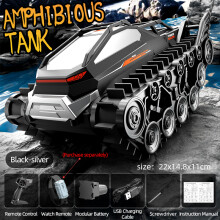 (Q183 black) Q183 Amphibious Tracked Remote Control Vehicle Gesture Sensing Full Proportion Throttle Children Toy